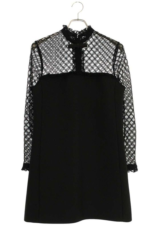 Celine 2r39n989c Lace Mini Dress Women 36