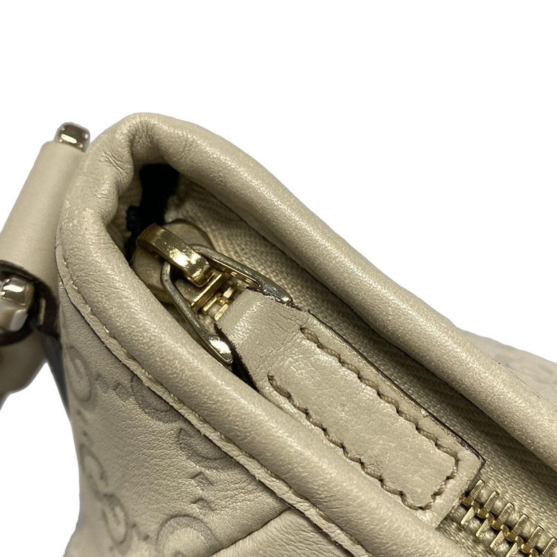 Gucci Handbag Stripe Line Abby 130939 Beige Leather