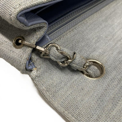 Chanel Shoulder Bag Single Flap Matelasse Light Blue Chain Shoulder/silver