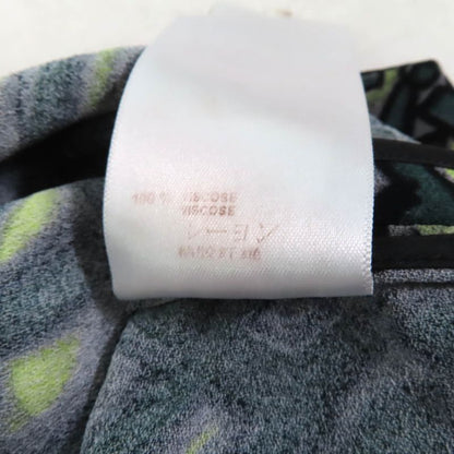 Louis Vuitton Graffiti Logo Long Sleeve Blouse Top Green 36 Made In France