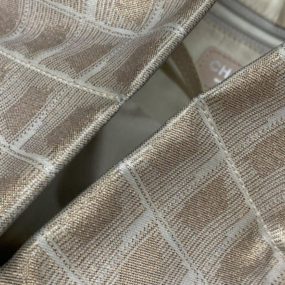 Chanel New Travel Line Tote MM Pink And White Leather