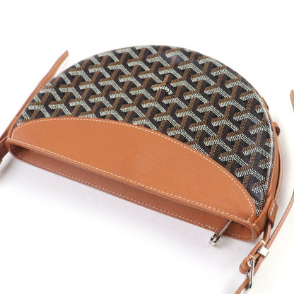 Goyard Hirondelle Shoulder Bag Goyard Din Canvas Logo Allover Design Black