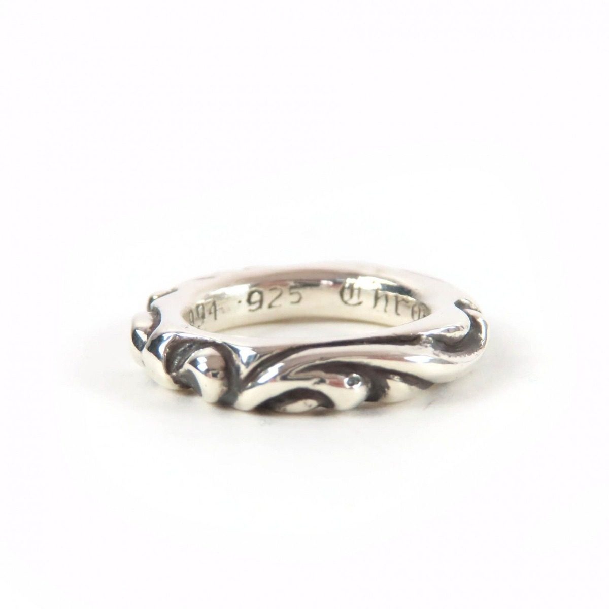 Chrome Hearts Scroll Band Ring 925 Silver Weight
