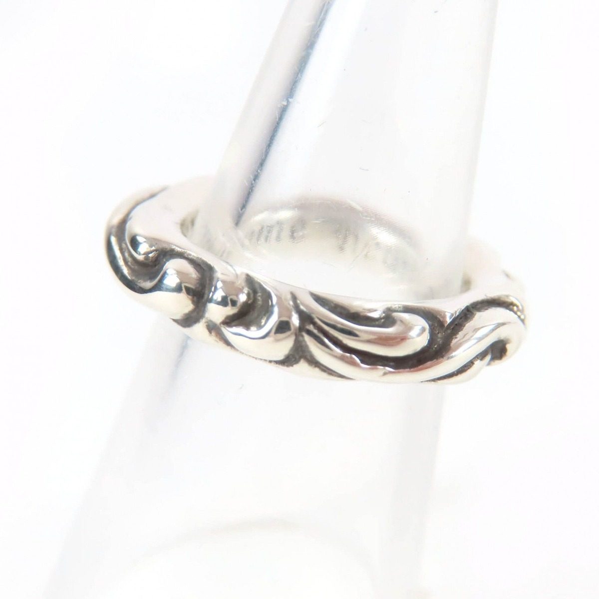 Chrome Hearts Scroll Band Ring 925 Silver Weight — view 4