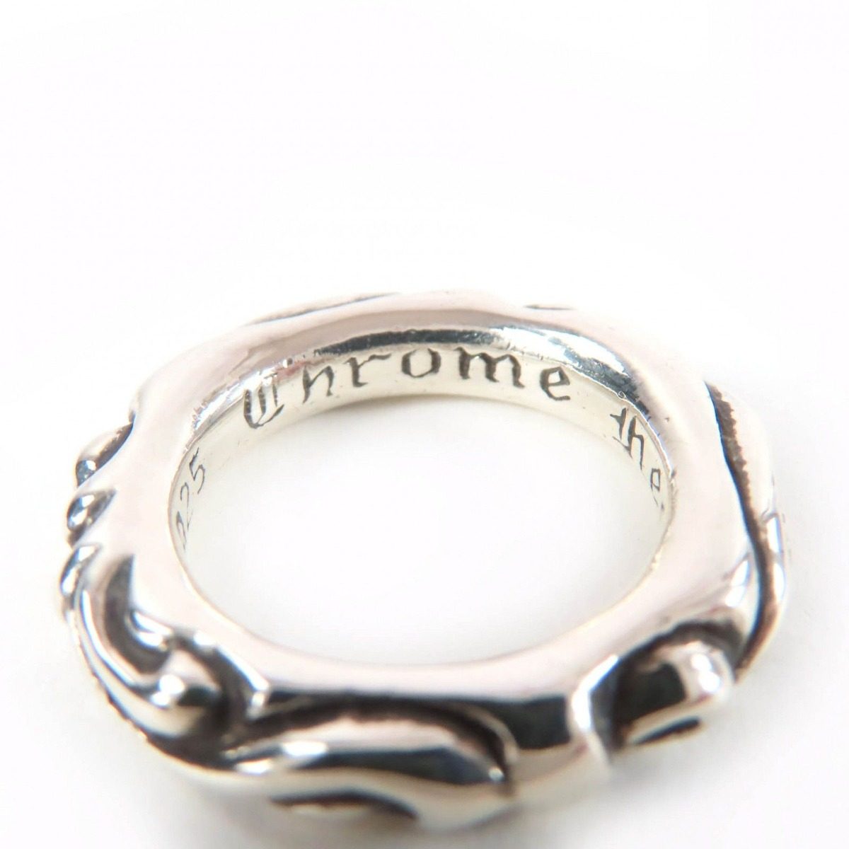 Chrome Hearts Scroll Band Ring 925 Silver Weight — view 6