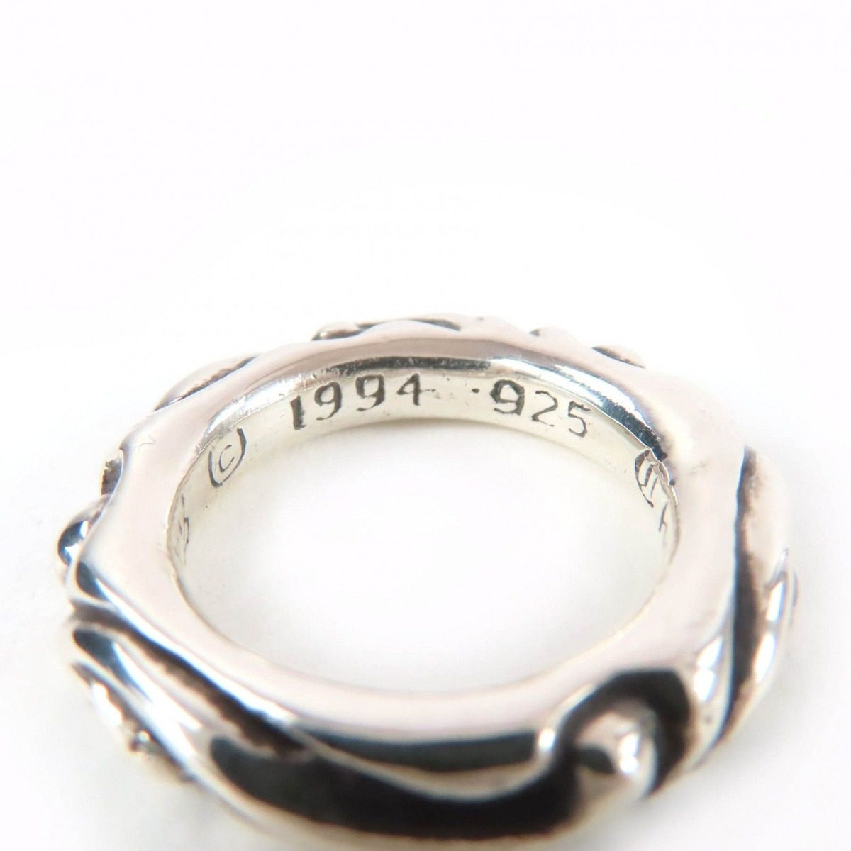 Chrome Hearts Scroll Band Ring 925 Silver Weight — view 8