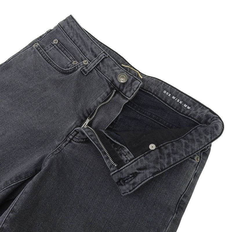 Saint Laurent Paris D02 W Sk-mw Eddie Period Zip Hem Black Denim