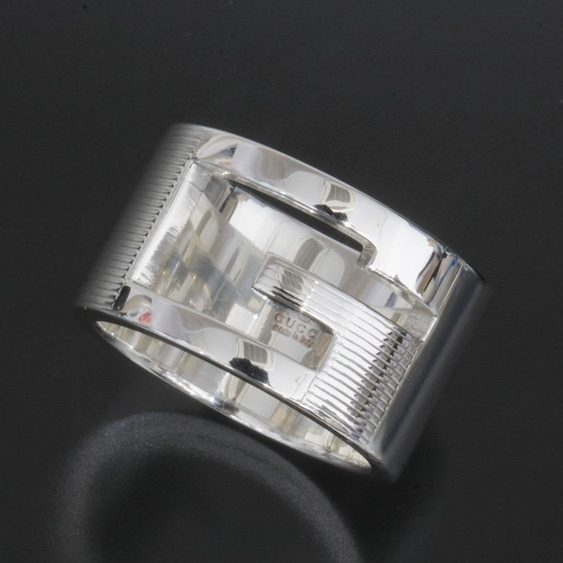 Gucci G Logo Wide Ring No 11 AG 925 Silver E1634