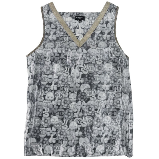 Chanel CC Logo Sleeveless Top Tank Choupette