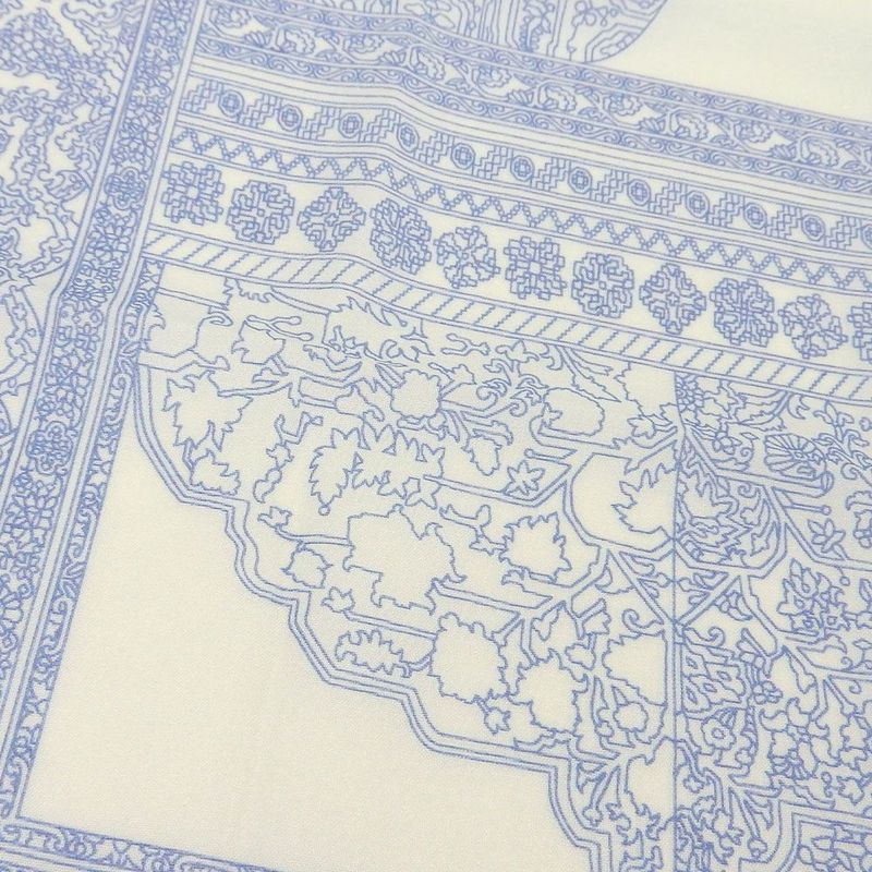 Unused Exhibit Hermes Handkerchief 100% Cotton Blue Everyday Small Item Unisex