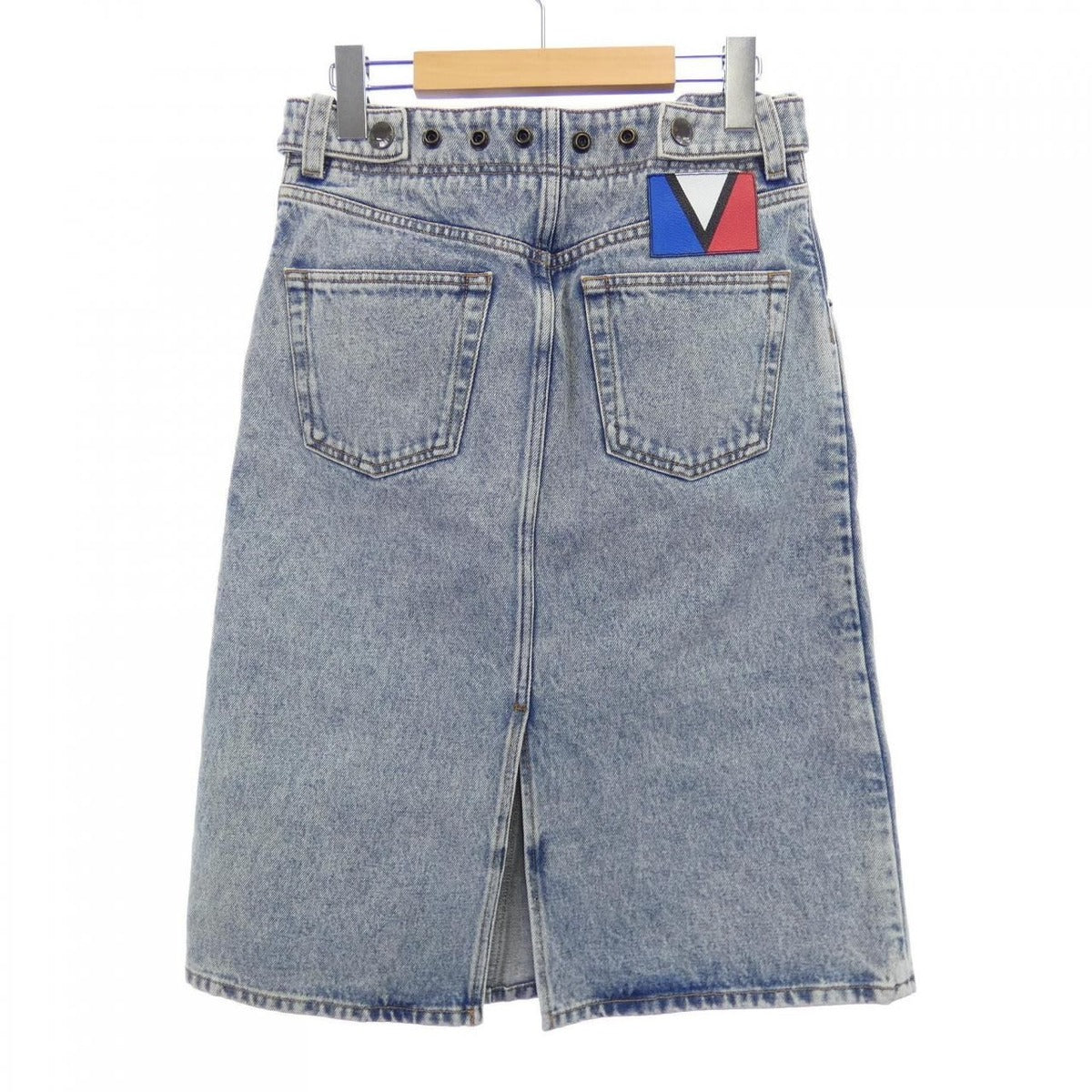 Louis Vuitton Bree Chido Denim Midi Skirt — view 2