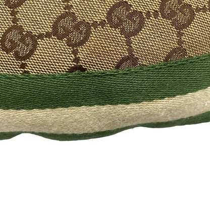 Gucci Shoulder Bag GG Patternbamboo 131036 Beige Dark Brown And Green Leather