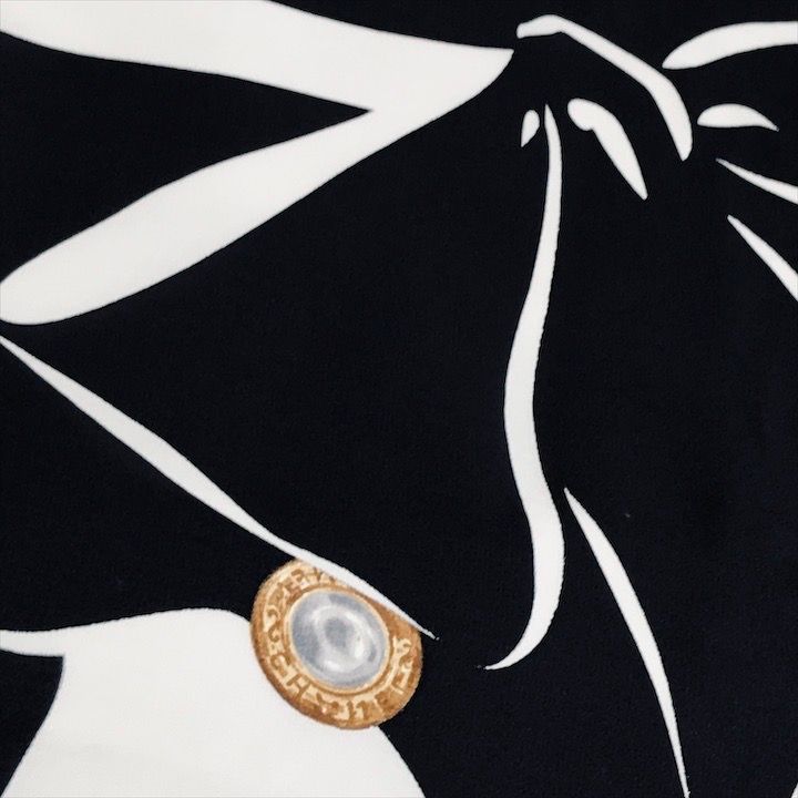 Chanel Mademoiselle Large Scarf Black Silk