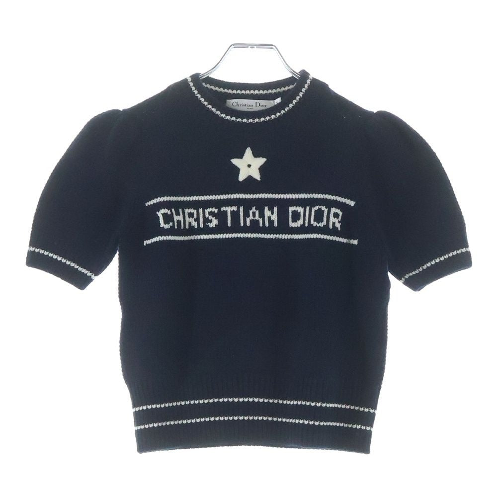 Dior Logo S Knit Sweater Short Sleeve Navy