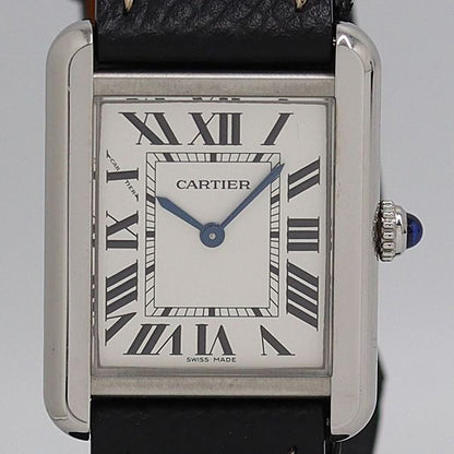 Cartier Tank Solo SM Quartz Silver Dial Watch Tam