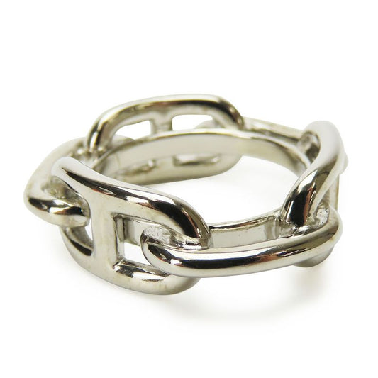Hermes Scarf Ring Chaine D'ancre Metal Silver Accessory Small Item Ladies Women