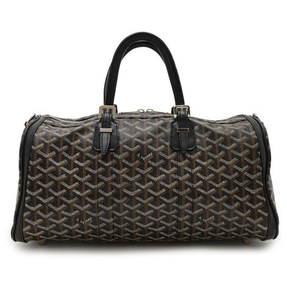 Goyard Croisjour 40 Handbag Mini Boston Bag Herringbone Pattern Black Brown