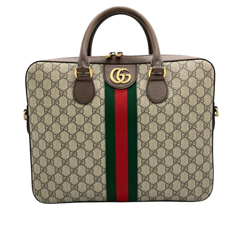 Gucci Ophidia Business Bag 2WAY GG Supreme Canvas 574793 Beige Men's
