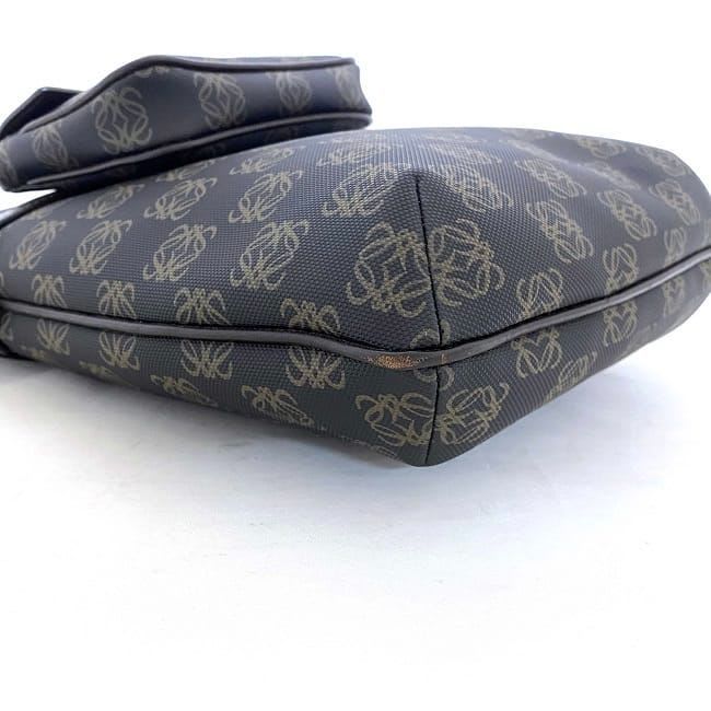 Loewe Shoulder Bag Gray Brown Anagram with Pouch