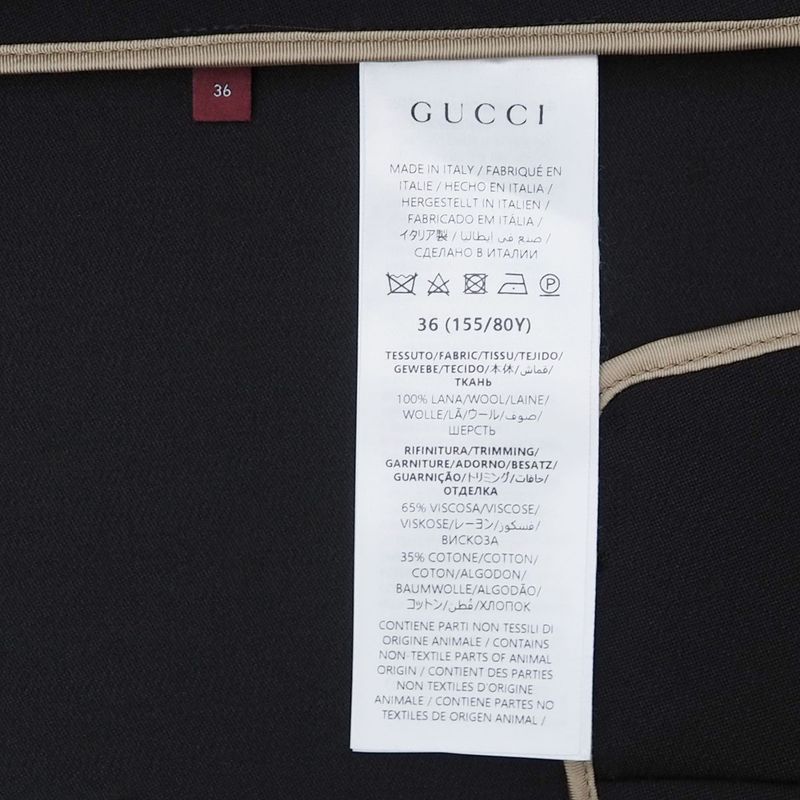 Gucci Wool Long Vest Long Gilet Outerwear Women's Double Breasted
