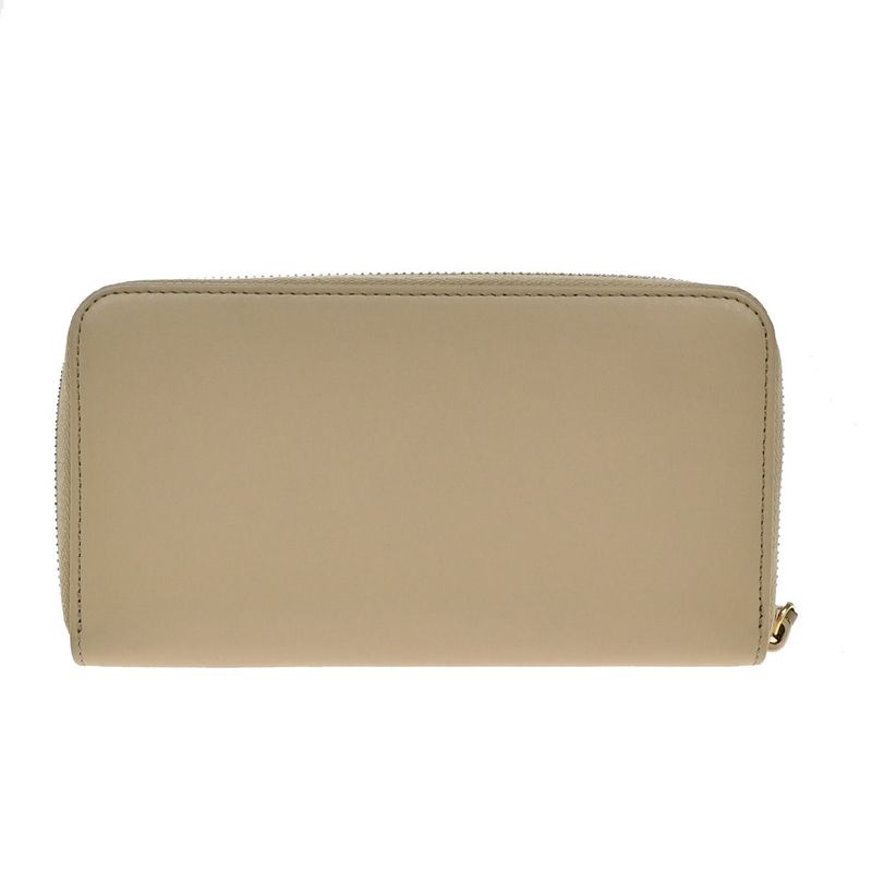 Fendi Long Wallet Round Zipper Wallet Beige 30ka959