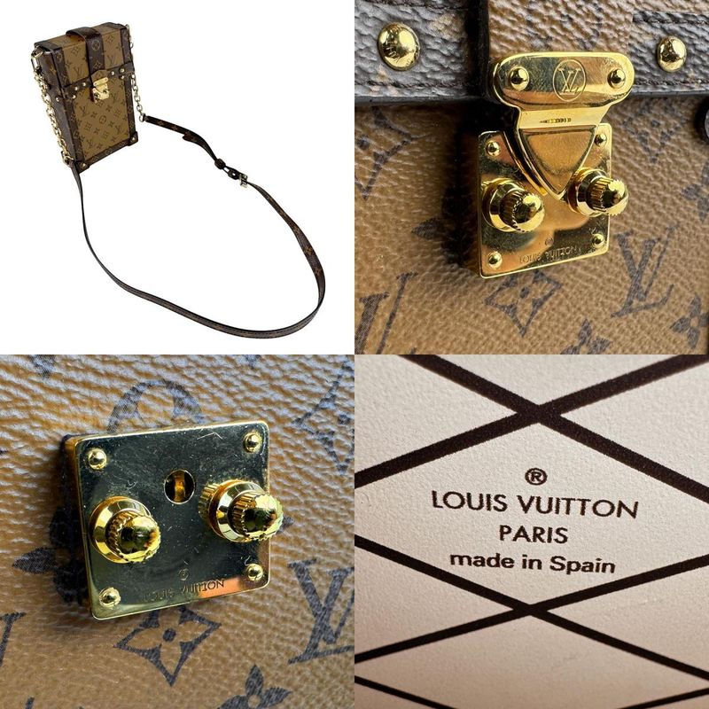 Louis Vuitton Crossbody Shoulder Bag Monogram Reverse Pochette Trunk Vertical