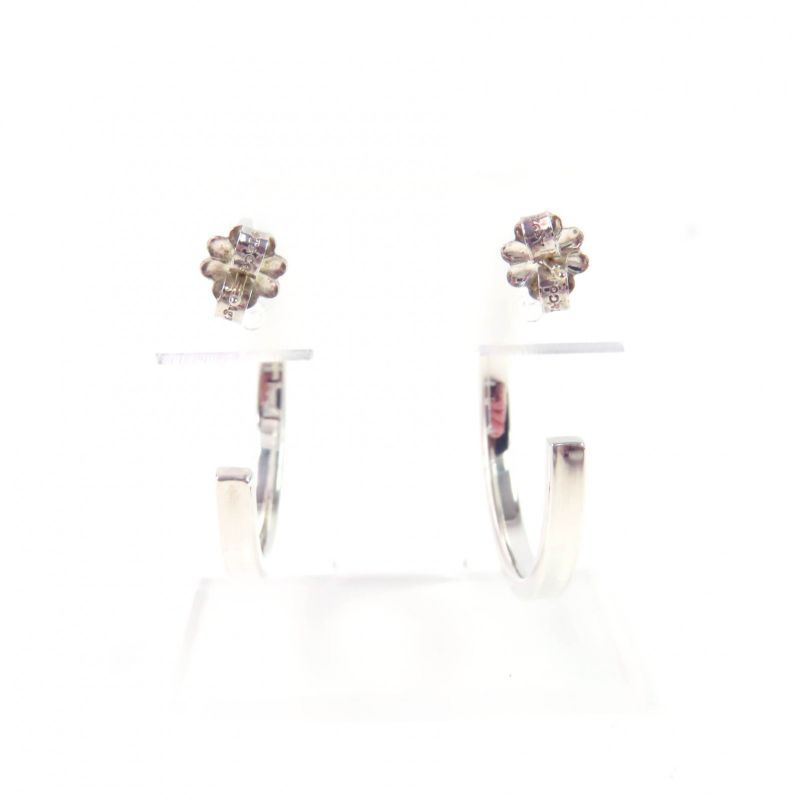 Tiffany & Co 1837 Narrow Hoop Earrings Wide Accessory Sv925 Silver