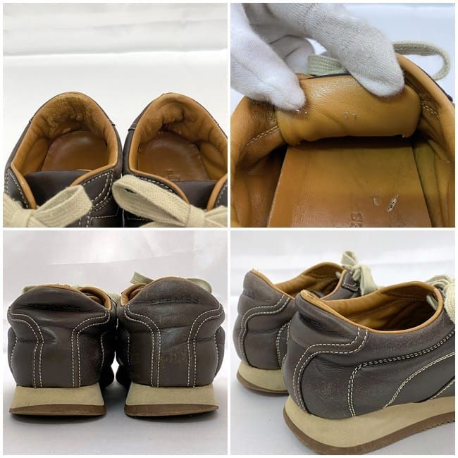 Hermes Quick Sneakers Ec21024 Brown 24.0cm (9.45in)