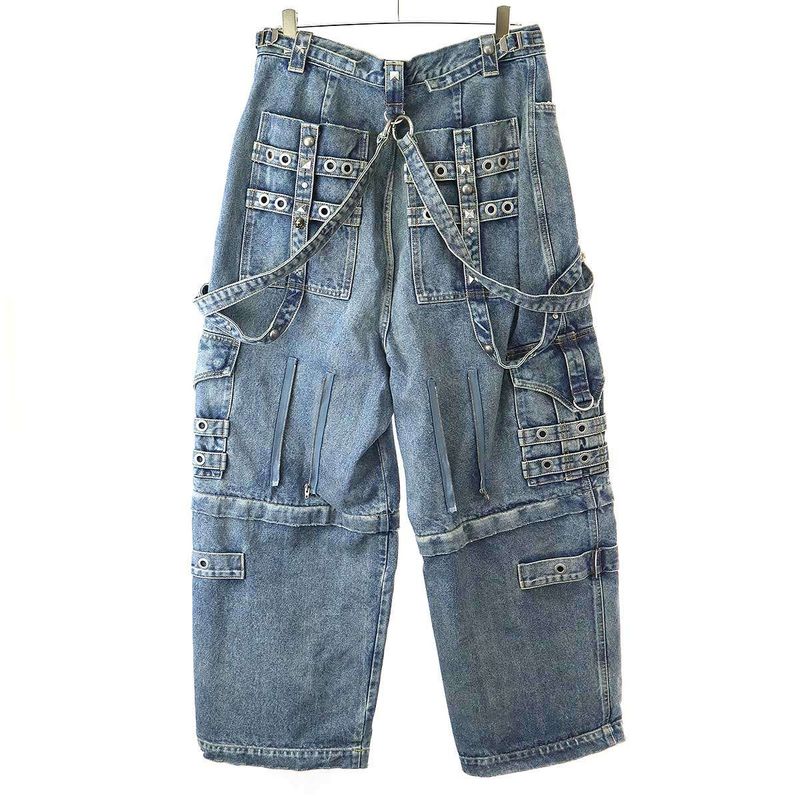 Balenciaga 22ss Raver Baggy Pants Raver Baggy Denim Pants 681703 Tjw60 Indigo 34