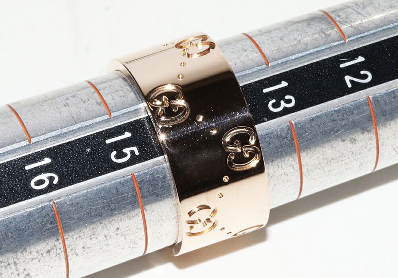 Gucci Rings 18K Pink Gold Iconic Ring Width 9mm (035in)