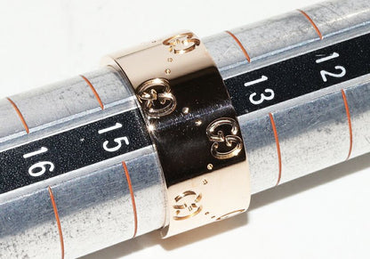 Gucci Rings 18K Pink Gold Iconic Ring Width 9mm (035in)