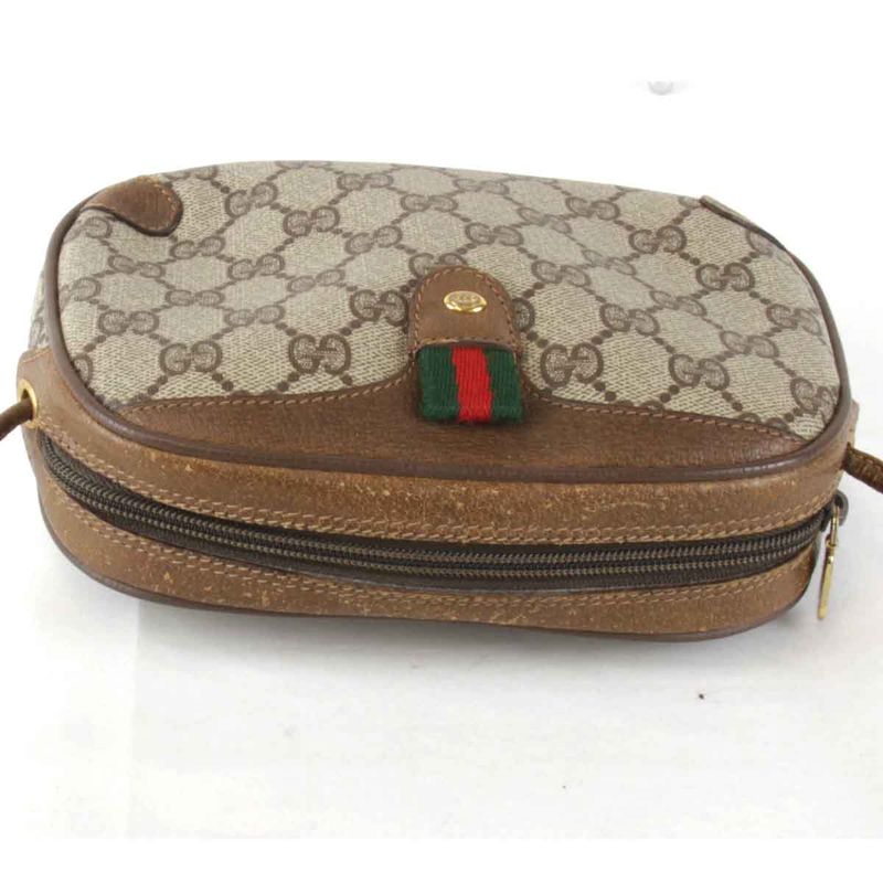 Gucci Old Gucci 8902066 Shoulder Bag GG Supreme Canvas Brown