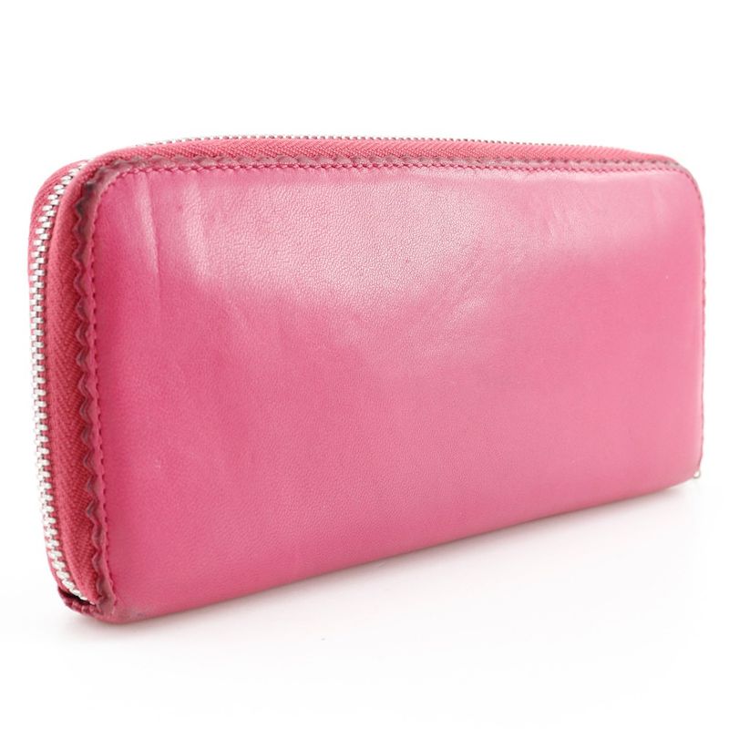 Loewe Anagram Lambskin Pink Women's Long Wallet