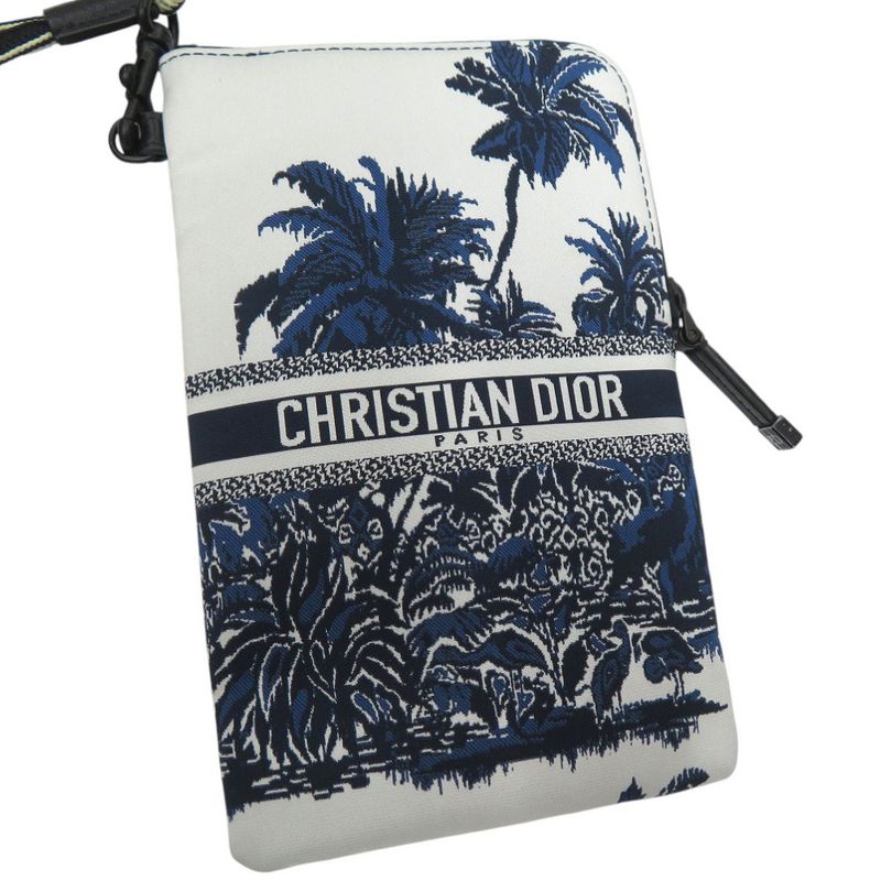Christian Dior Multifunction Pouch Travel S5494sntj Nylon Technical Fabric Blue