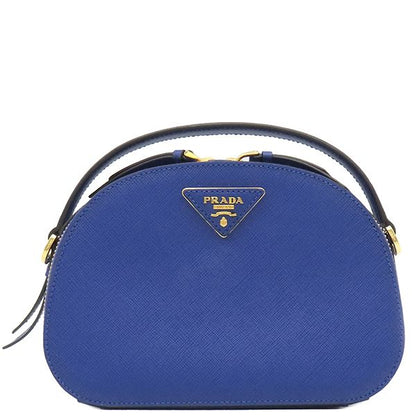 Prada 2way Bag Saffiano Odette 2way Bag Saffianoleather Blue Goldhardware Blue
