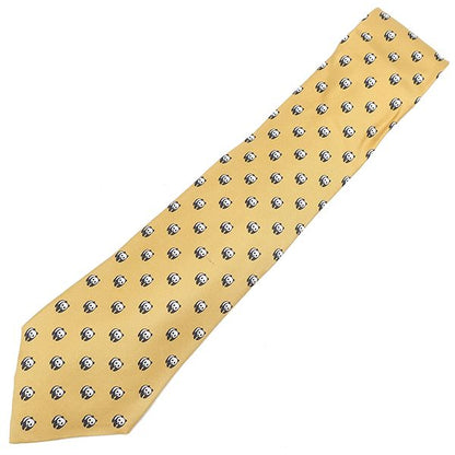 Hermes Necktie Animal Print 9cm (3.54in) Silk Yellow Panda
