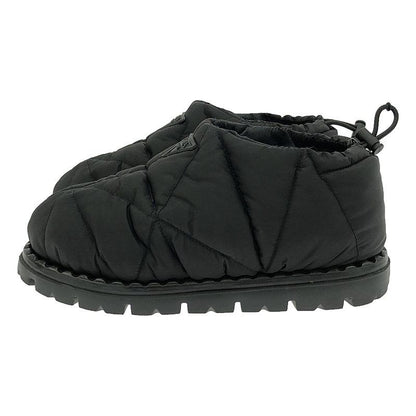 Prada - Triangle Logo Quilted Short Snow Boots - 36 1 2 - Black - Women's