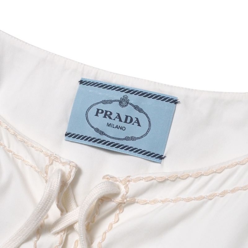 Prada Dress Size 38S Stitched Gathered Cap Sleeves Made In Italy 20250602 Ra4986