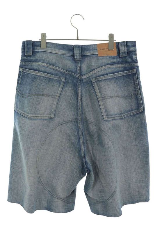 Balenciaga 831600 Tsw69 Knee Darts Denim Half Pants Men's M