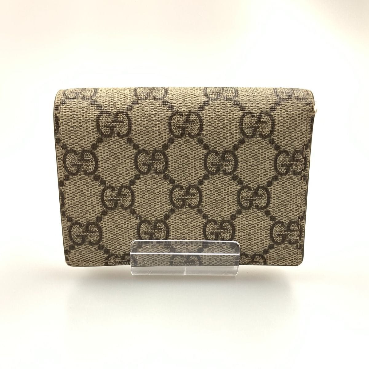 Gucci GG Supreme Double Authenticity Card Case Wallet Mini Wallet Bifold