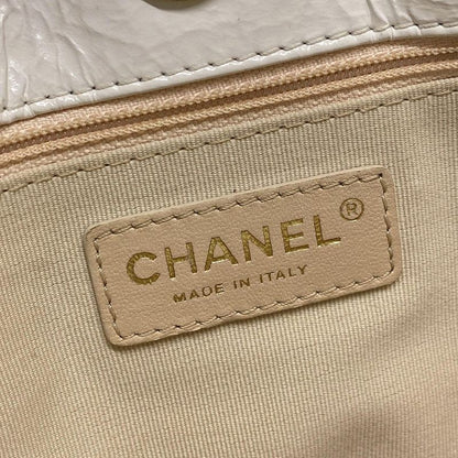 Chanel Shoulder Bag Hobo Bag As3693 White Chain Shoulder / Vintage Gold