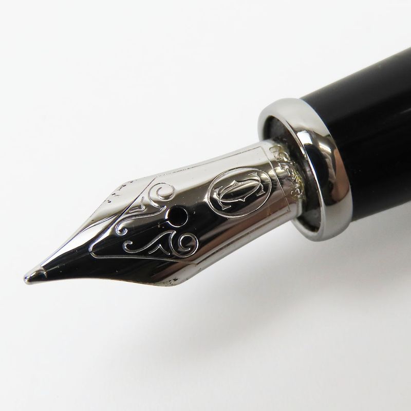 Cartier Fountain Pen Diabolo De St180009 - Black Silver Hardware Nib 18k
