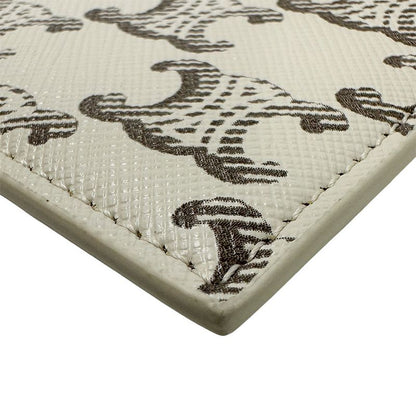 Celine Card Case Women's Men's Brand PVC Triomphe White Brown Card Holder