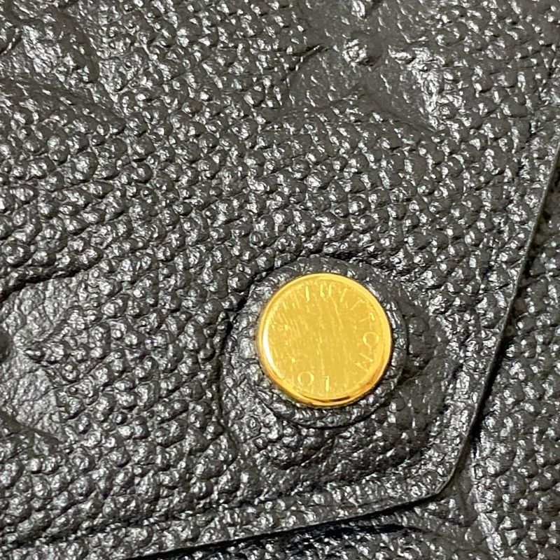 Louis Vuitton Monogram And Empreinte Portefeuille Victorine M64060 Noir Black