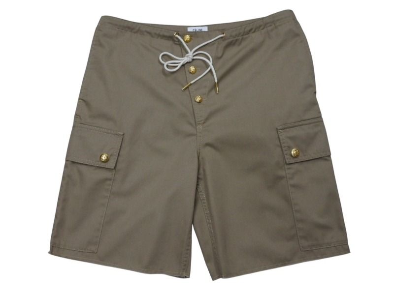Celine Cargo Shorts 36 Cutoff Beige