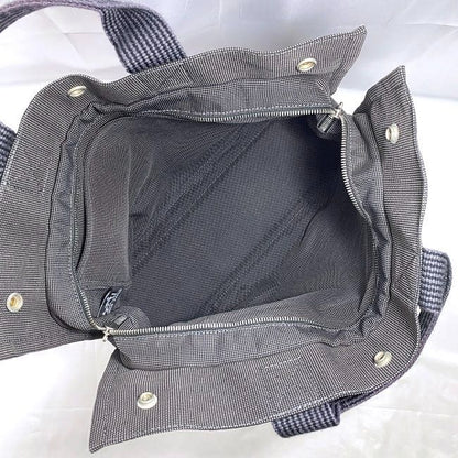 Hermes Tote Bag Tote MM Gray Her Line Excellent Condition Canvas