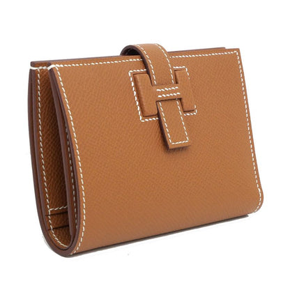 Hermes New-h Passant Compact Vo-epson Gold Silver-hardware Bifold