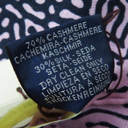 Hermes Carre Geant140 Clair De Lune Cles Cashmere Silk Marine View Rose Scarf