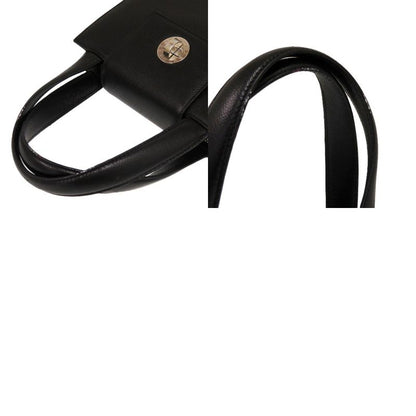 Bulgari 2way Leather Black 0428 Black Handbag Bvlgari