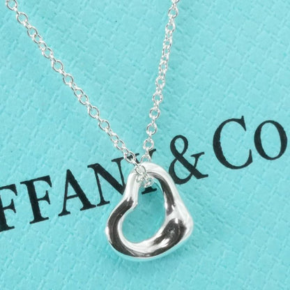 11mm (0.43in) Tiffany & Co Open Heart Silver Necklace 25-445